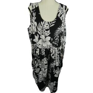 Portacruz Women's 1X Swim Coverup/Dress Deep Pockets Lightweight Sleeveless